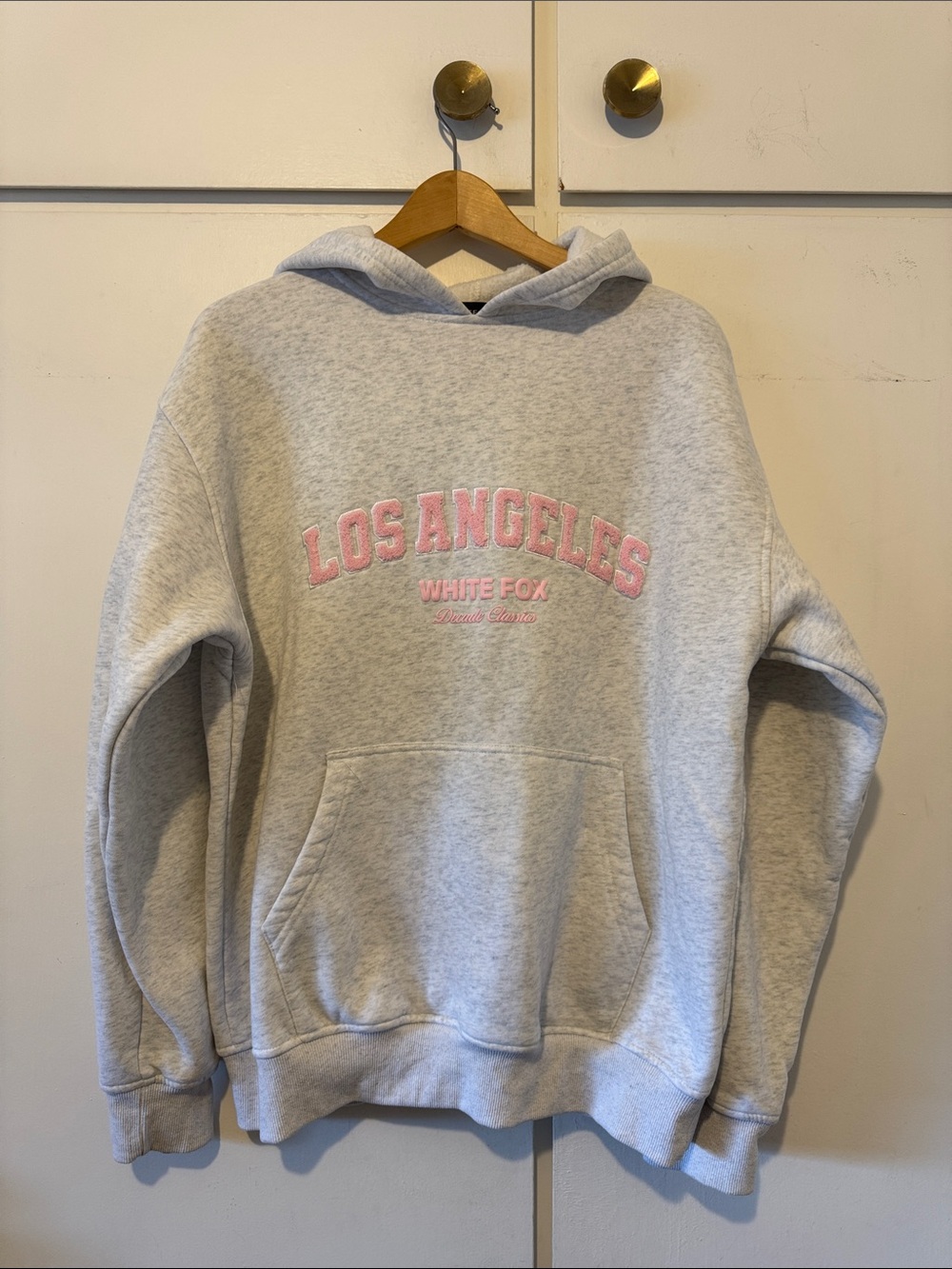 White fox hoodie S/M